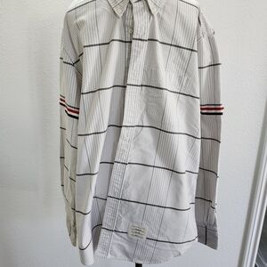Striped White Men's Shirt